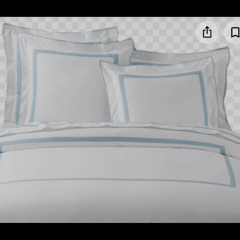 Pottery Barn Morgan Duvet cover full/queen & 2 standard pillow shams - SEAGLASS